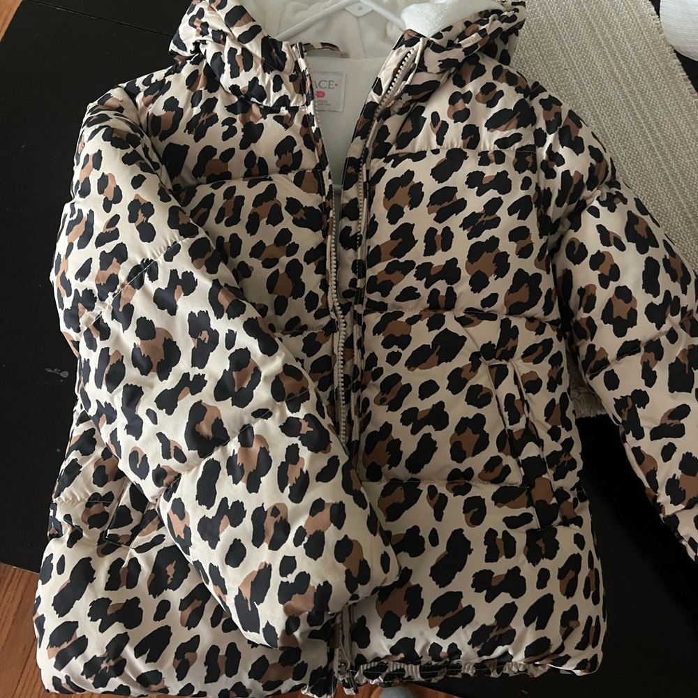 The Children's Place Leopard Print Puffer Jacket